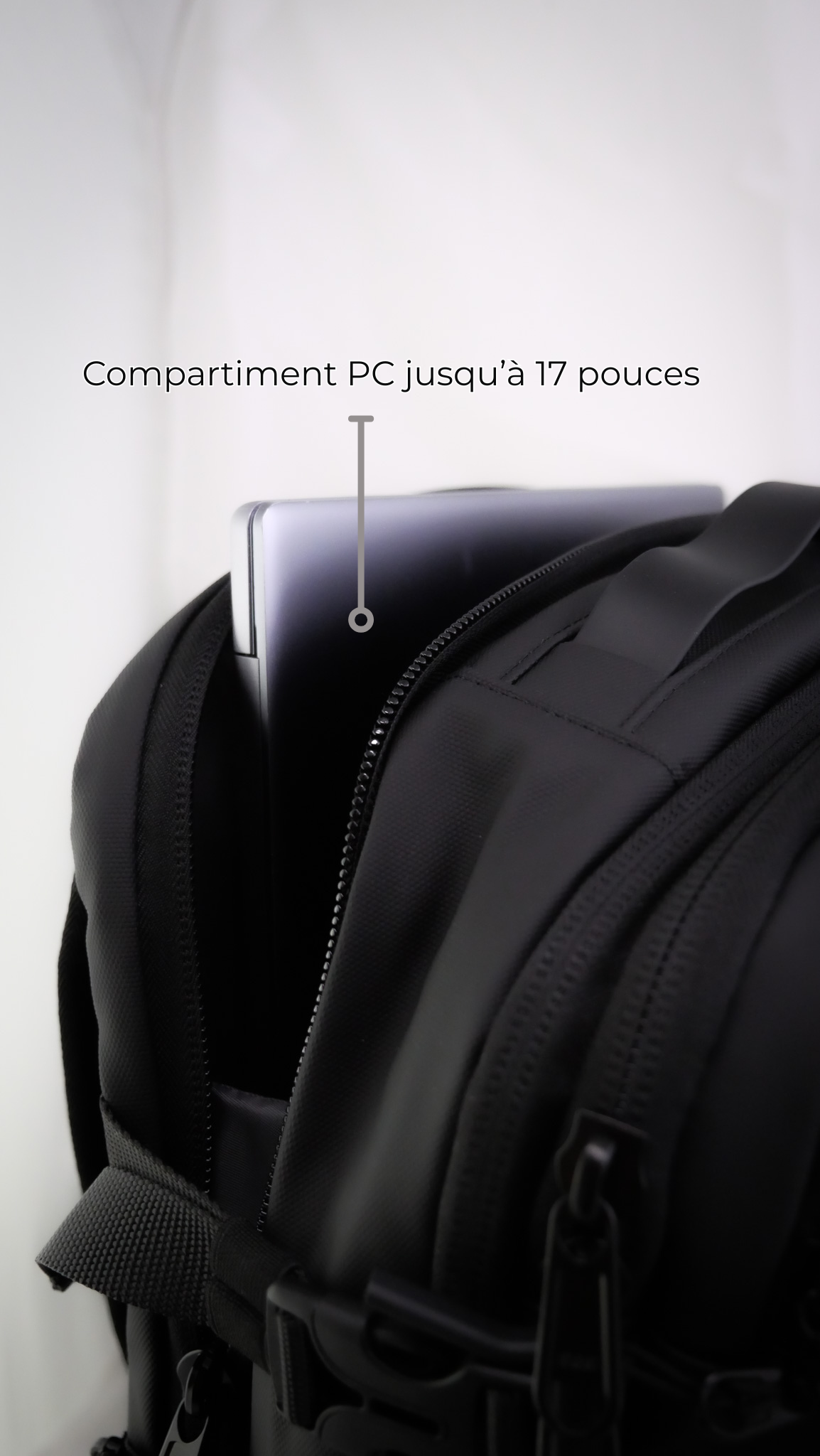 Sac à dos + Pompe Compression Integrée. Voyage Serenity 49x30x20CM